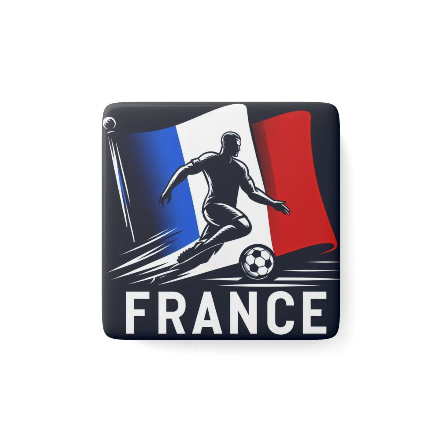 Flag Village France Flag Sporting Porcelain Magnet, Square FRA0005