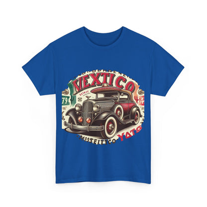 Flag Village Mexico Vintage Car Flag T-SHIRT Heavy Cotton Tee MEX0003