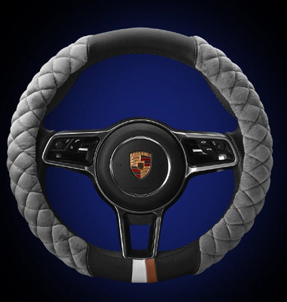 Flag Village Auto Tools Universal Car Steering Wheel Cover Winter Decoration Cute 38cm Plush Footprint Auto Automobile Vehicle Steering Wheel Protector