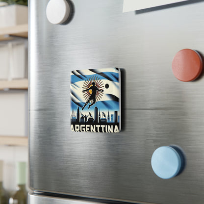 Flag Village ARGENTINA Flag Sporting Porcelain Magnet, Square ARG0001