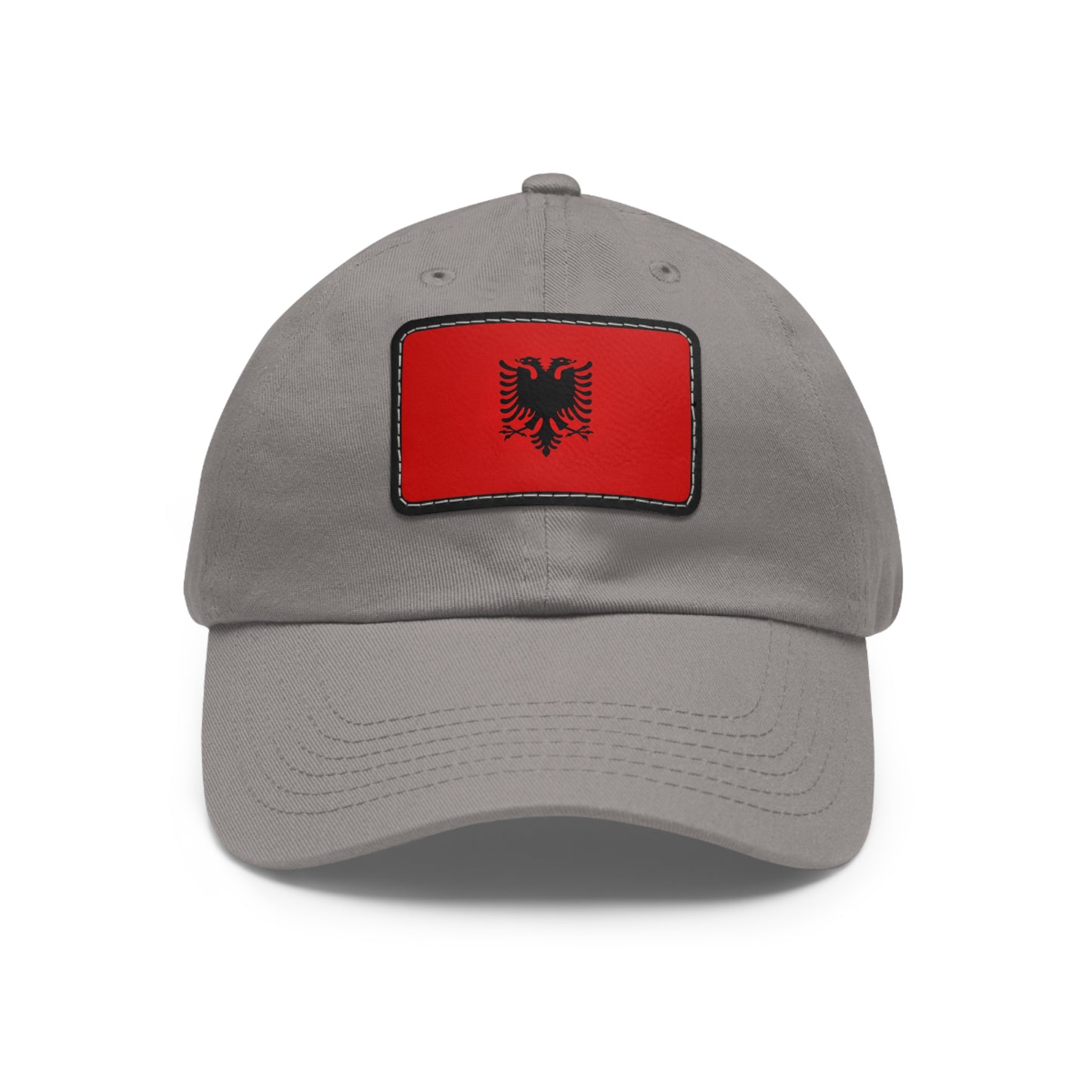 Flag Village Albania Flag Hat Cap with Leather Patch