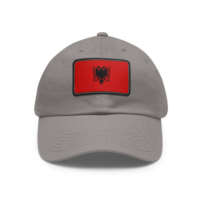 Flag Village Albania Flag Hat Cap with Leather Patch