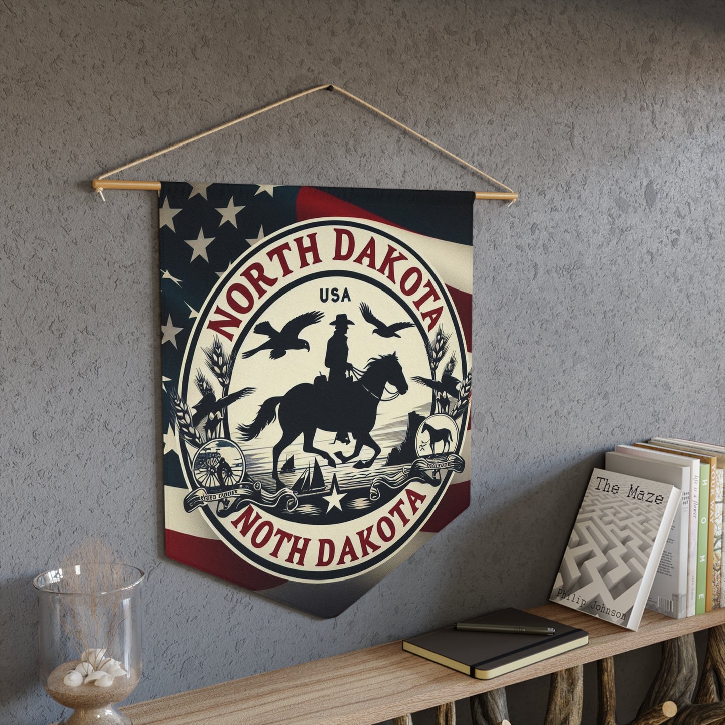 Flag Village North Dakota State Flag Pennant Sporting Home Wall decoration ND0001