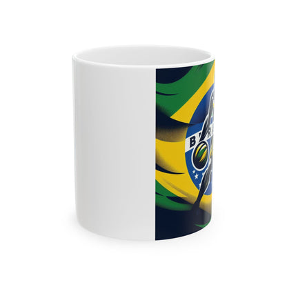 Flag Village BRAZIL Sporting Flag Ceramic Coffee Mug 11oz BRA0014