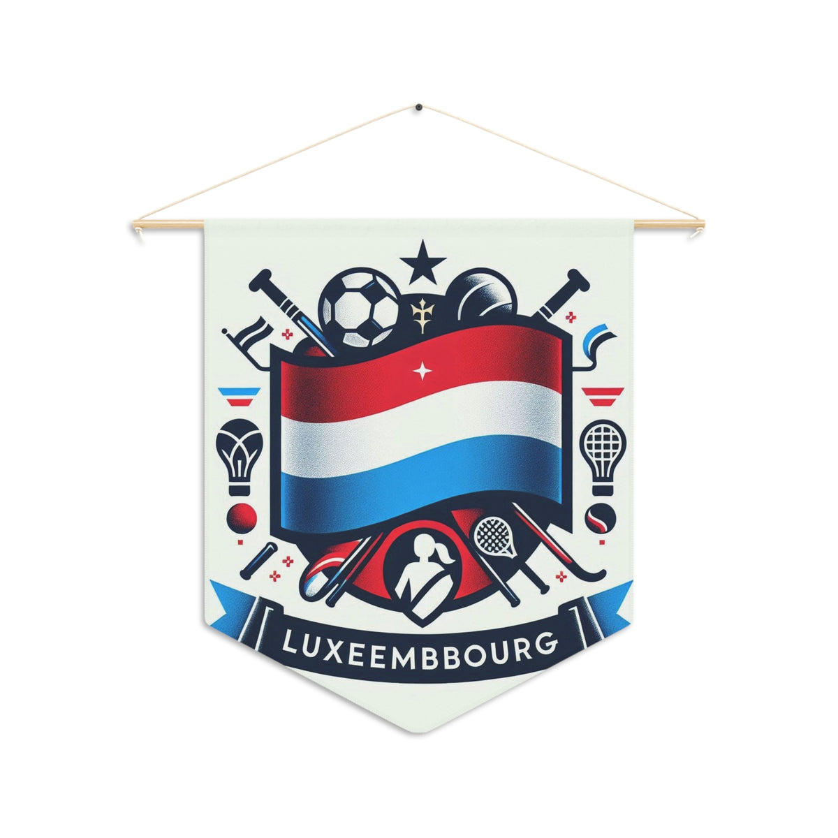 Flag Village Luxembourg Flag Pennant Sporting Home Wall decoration LUX0002