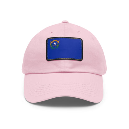 Flag Village USA Nevada State Flag Hat Cap with Leather Patch