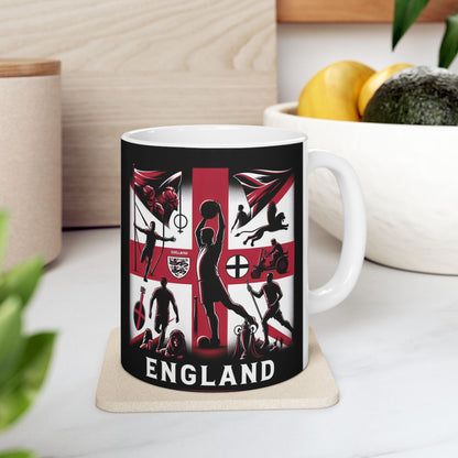 Flag Village ENGLAND Sporting Flag Ceramic Coffee Mug 11oz FV-MG0022