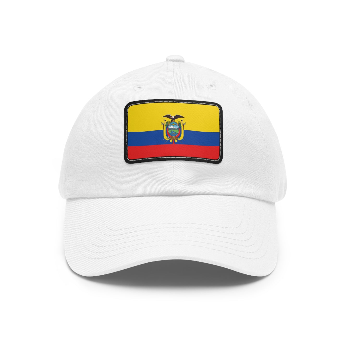 Flag Village Ecuador Flag Hat Cap with Leather Patch