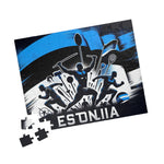 Flag Village Estonia Sporting Flag Jigsaw Puzzle