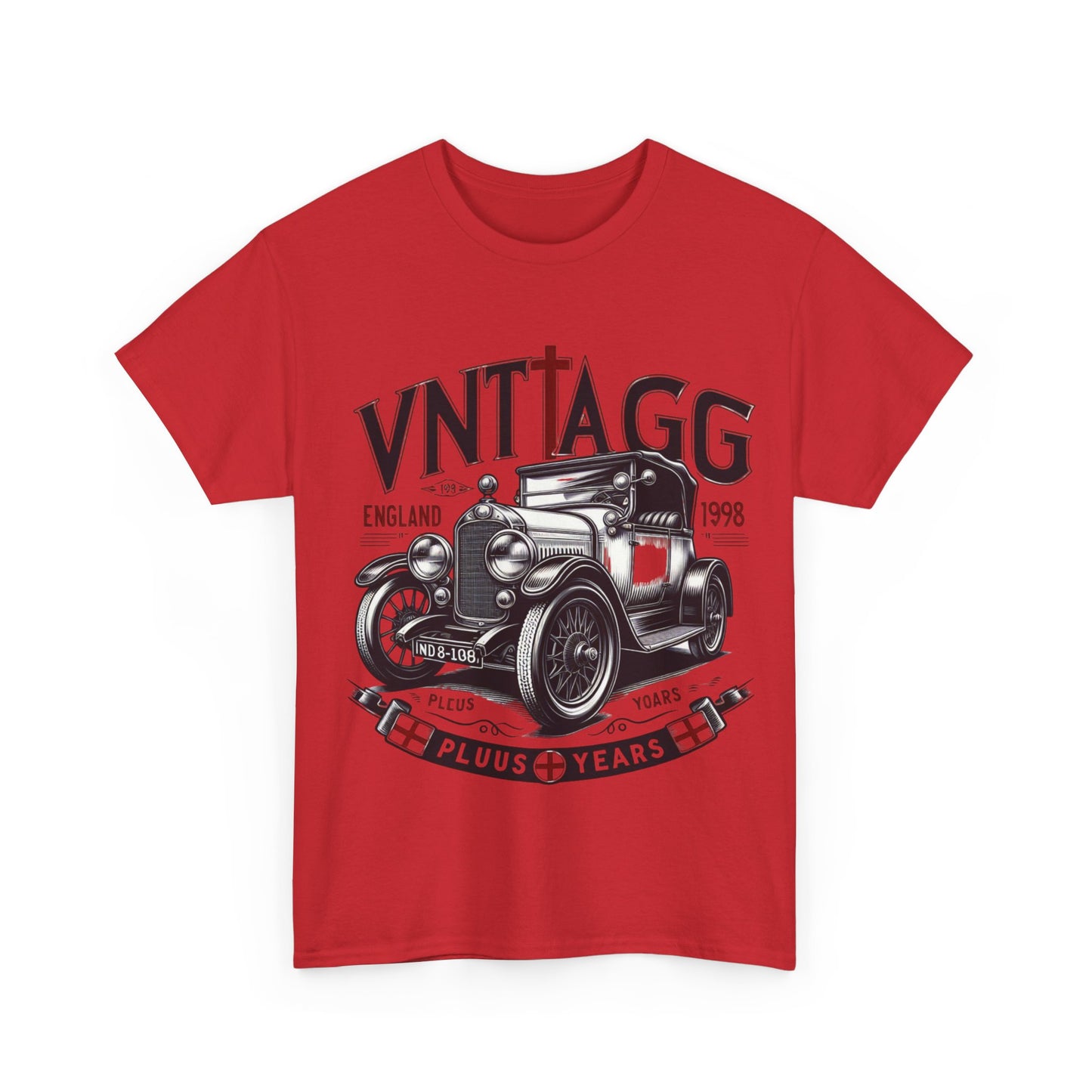 Flag Village UK Vintage Car Flag T-SHIRT Heavy Cotton Tee UK0008
