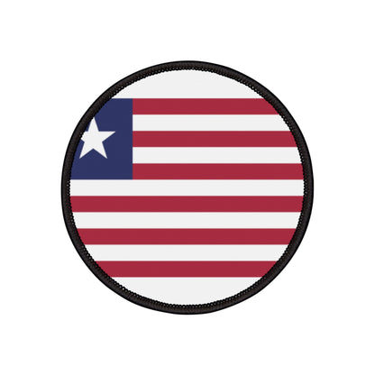 Flag Village Liberia Flag Embroidery Iron-On Patches