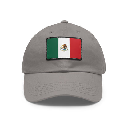 Flag Village Mexico Flag Hat Cap with Leather Patch
