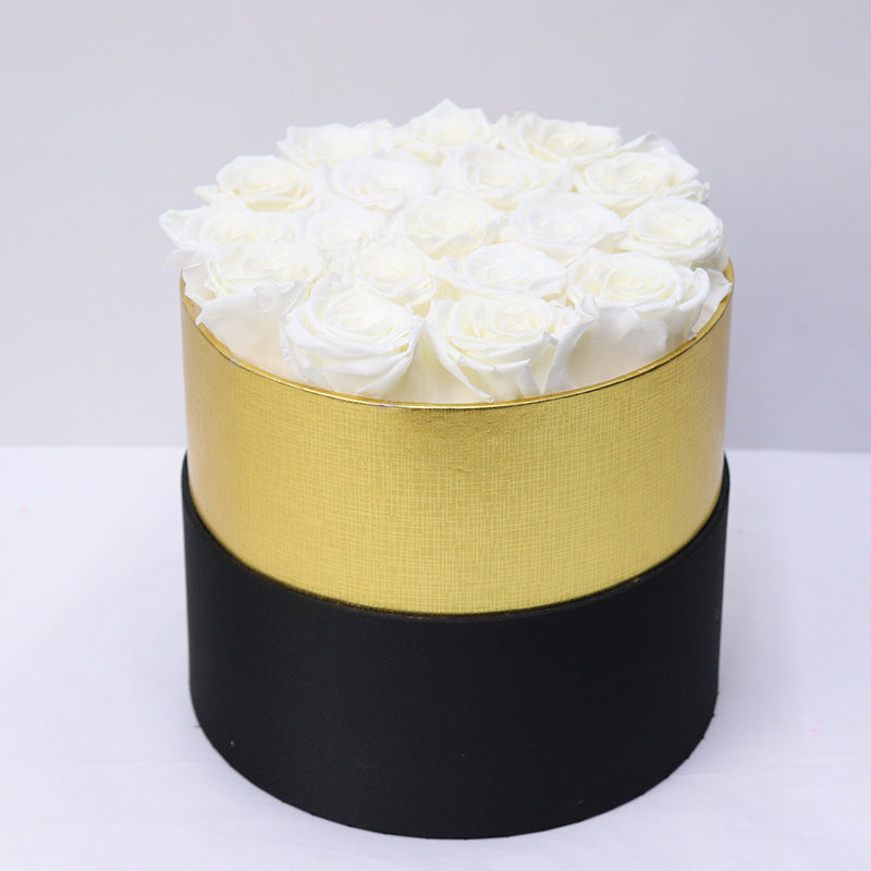 Flag Village Immortal Flower Hug Bucket 18 Roses Box Mother's Day Tanabata Valentine's Day Gift