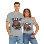 Flag Village USA Vintage Car Flag T-SHIRT Heavy Cotton Tee USA0010
