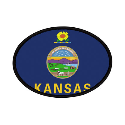Flag Village Kansas State Flag Embroidery Iron-On Patches