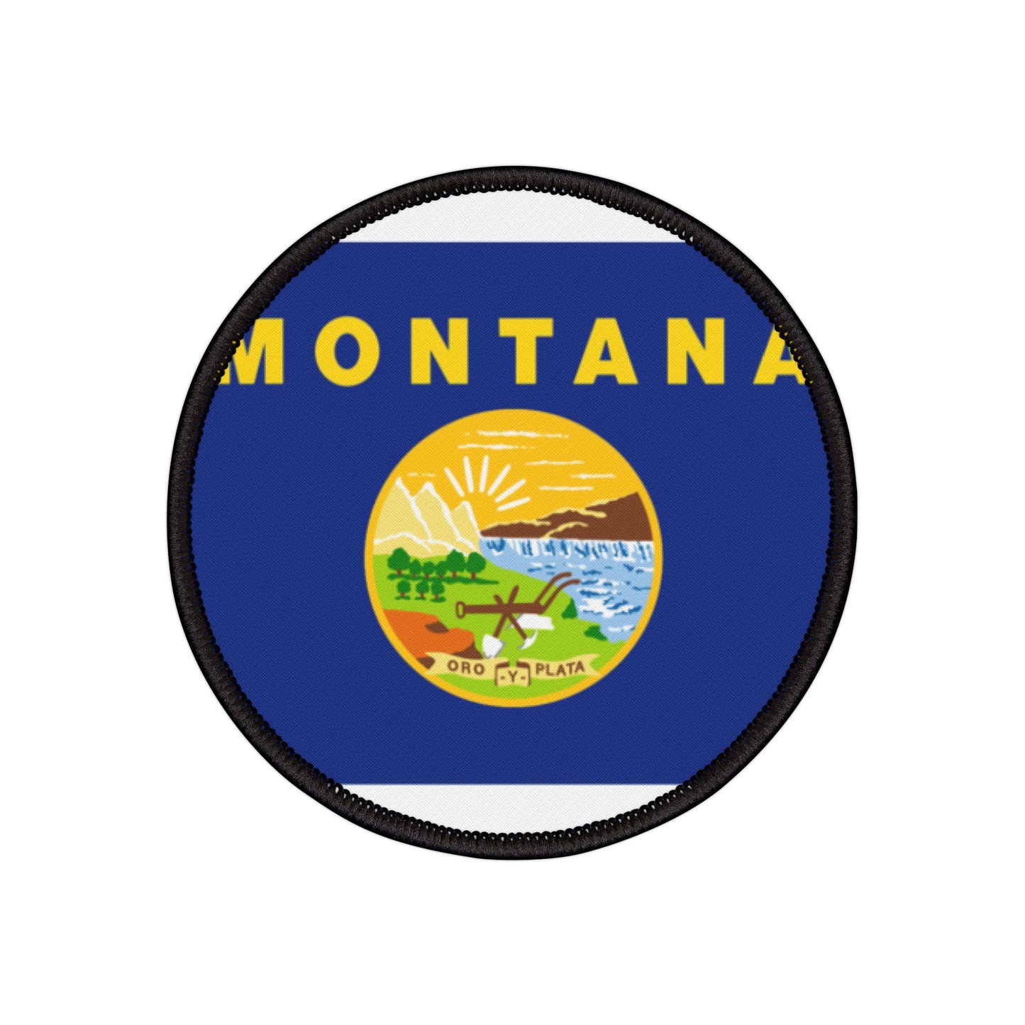 Flag Village Montana State Flag Embroidery Iron-On Patches