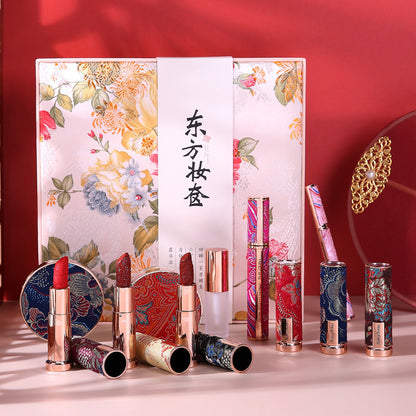 Flag Village Carved Lipstick Gift Box Forbidden City Chinese Style Makeup Set