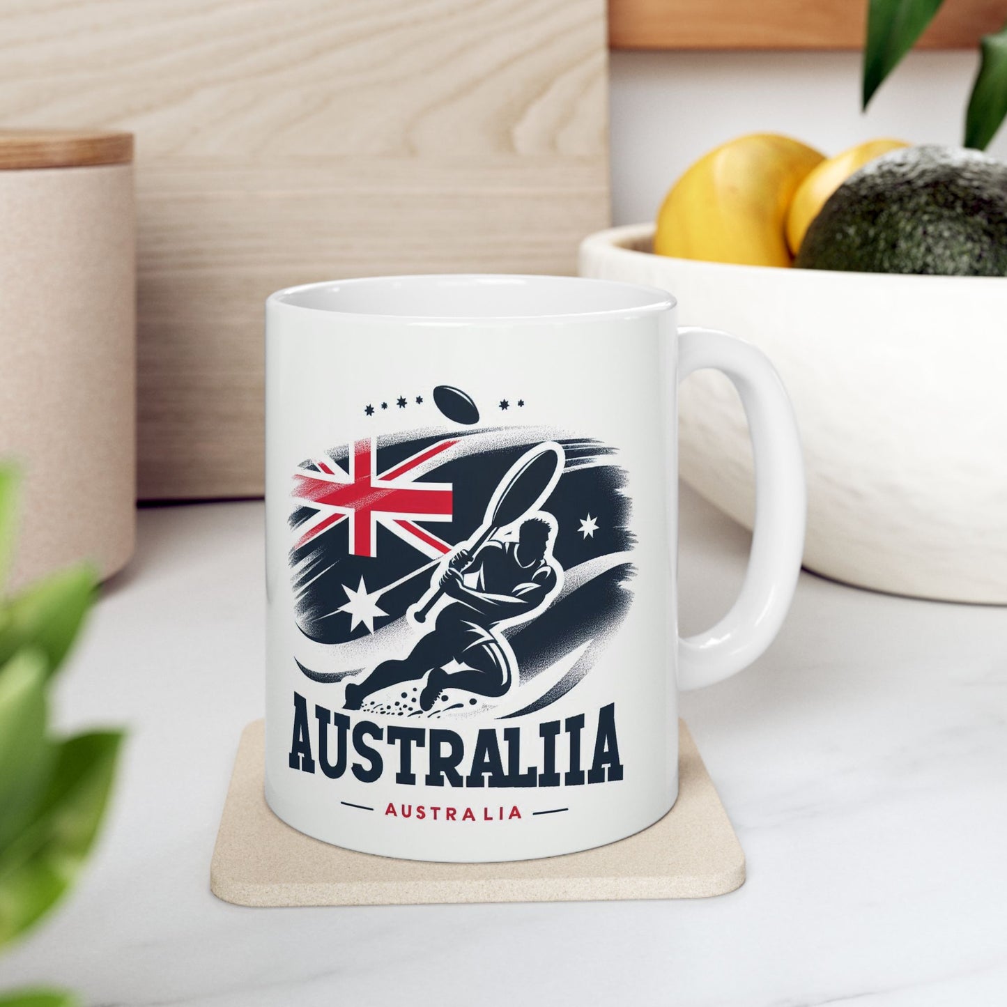 Flag Village Australia Sporting Flag Ceramic Coffee Mug 11oz FV-MG0208