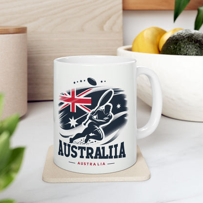 Flag Village Australia Sporting Flag Ceramic Coffee Mug 11oz FV-MG0208