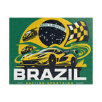 Flag Village BRAZIL Racing Car Sporting Flag Puzzle (110, 252, 520, 1014-piece) BRA0019
