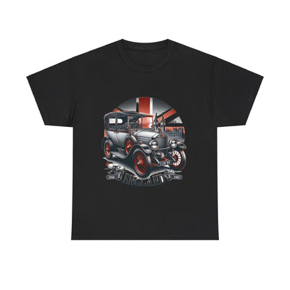 Flag Village UK Vintage Car Flag T-SHIRT Heavy Cotton Tee UK0014