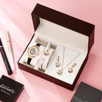Flag Village Fashion girl leather exquisite watch gift box