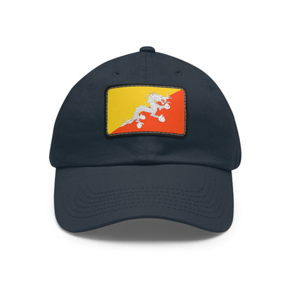 Flag Village Bhutan Flag Hat Cap with Leather Patch