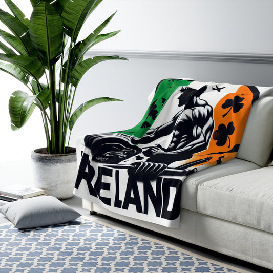 Flag Village IREAND Sporting Flag Sherpa Fleece Blanket IRL0001