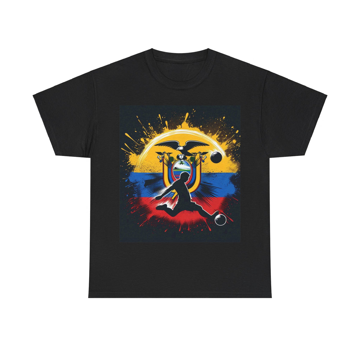 Flag Village Ecuador Sporting Flag T-SHIRT Heavy Cotton Tee ECU0006