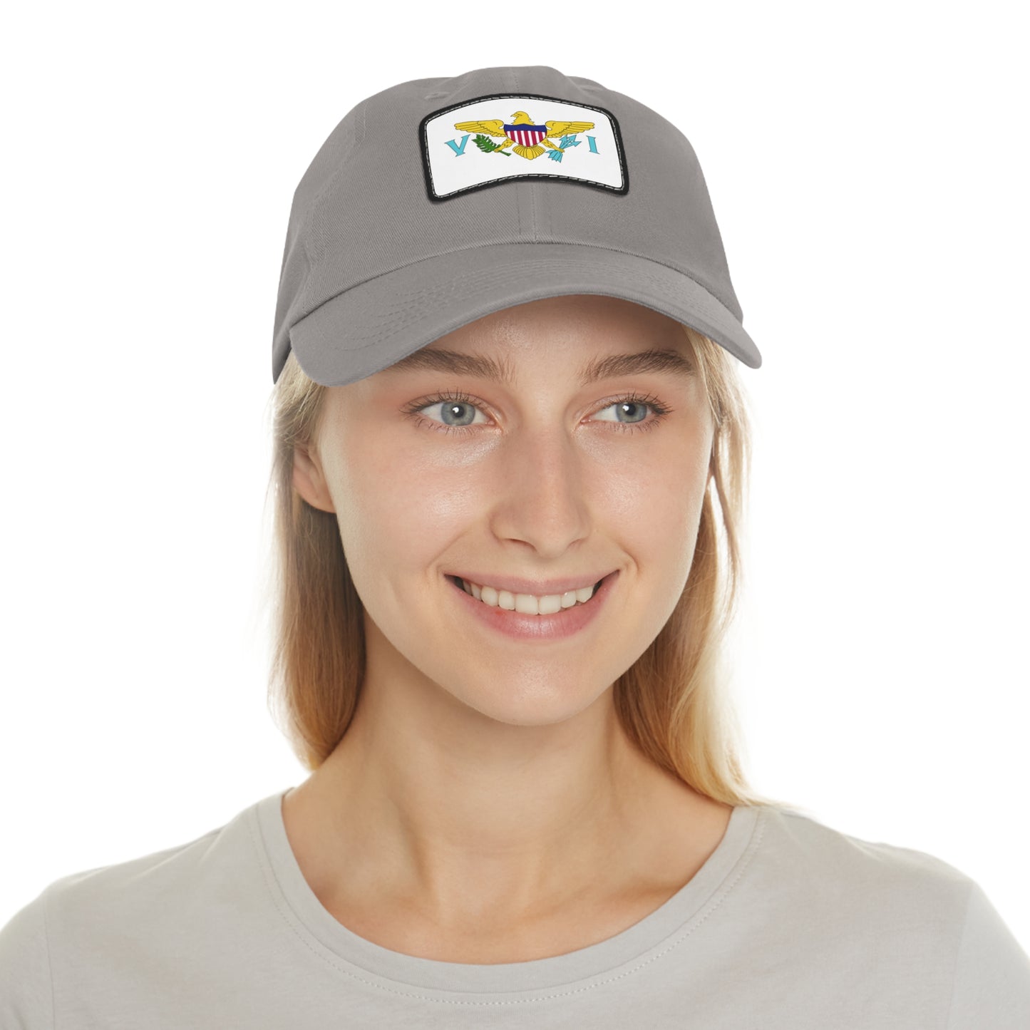 Flag Village Virgin Islands(U.S. Virgin Islands) Flag Hat Cap with Leather Patch
