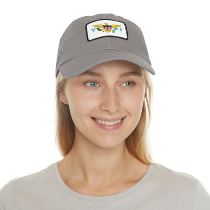 Flag Village Virgin Islands(U.S. Virgin Islands) Flag Hat Cap with Leather Patch