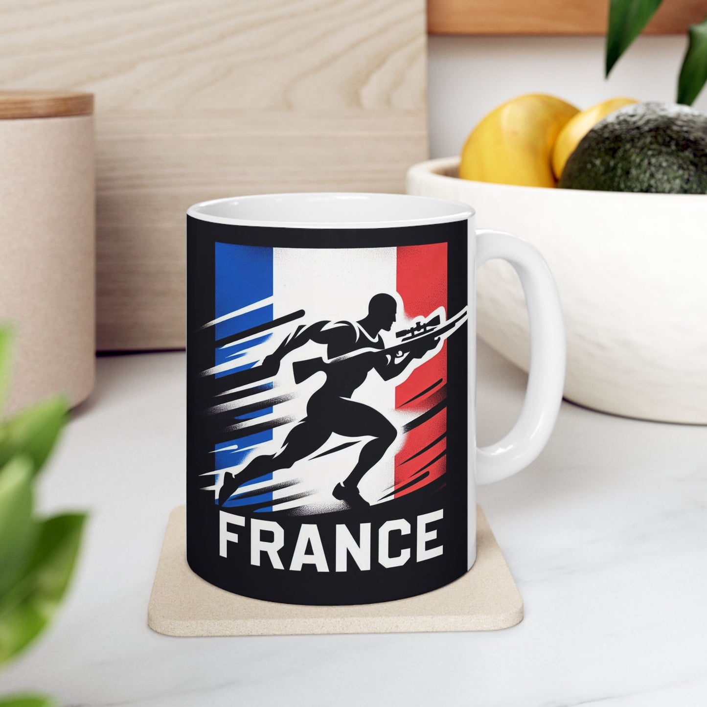 Flag Village France Sporting Flag Ceramic Coffee Mug 11oz FV-MG0014