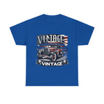 Flag Village USA Vintage Car Flag T-SHIRT Heavy Cotton Tee USA0020