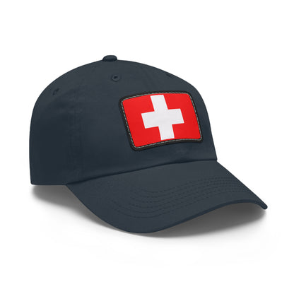 Flag Village Switzerland Flag Hat Cap with Leather Patch