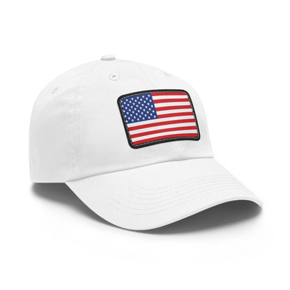 Flag Village United States Flag Hat Cap with Leather Patch