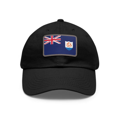 Flag Village Anguilla Flag Hat Cap with Leather Patch