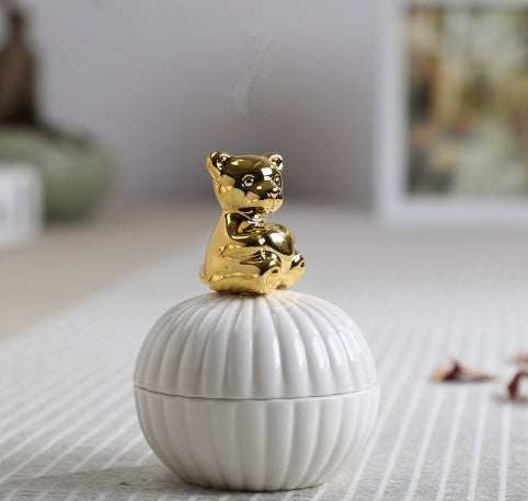 Flag Village Animal figurine decor jewelry box squirrel rabbit cat bird crafts gift home decor jar