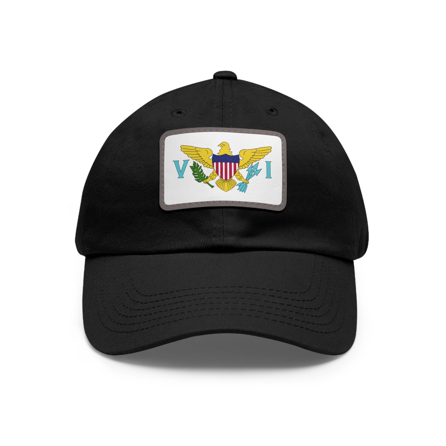 Flag Village Virgin Islands(U.S. Virgin Islands) Flag Hat Cap with Leather Patch