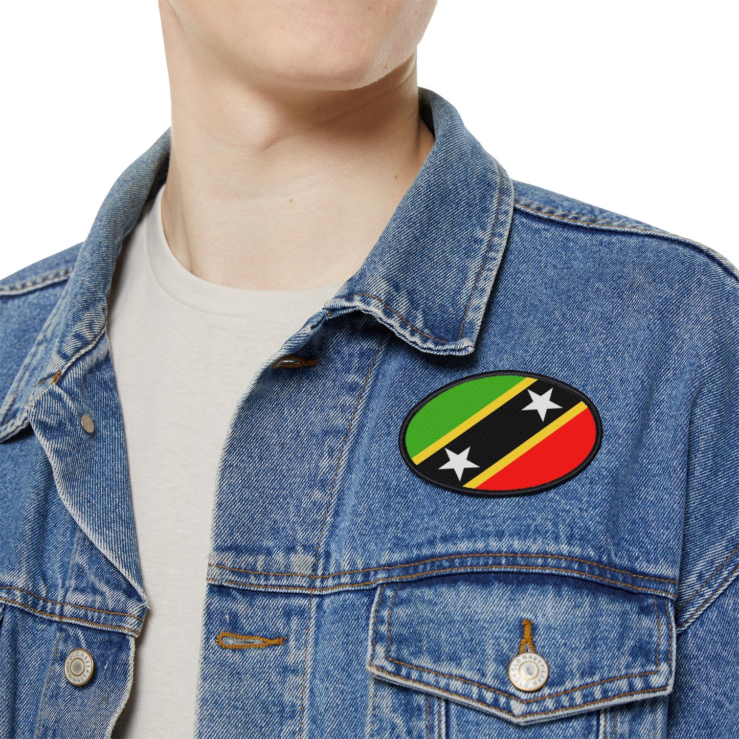 Flag Village Saint Kitts And Nevis Flag Embroidery Iron-On Patches