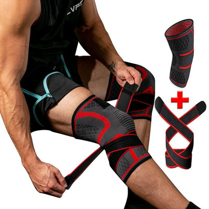 Flag Village Outdoor sports compression horoscope cross strap knee pads