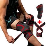 Flag Village Outdoor sports compression horoscope cross strap knee pads