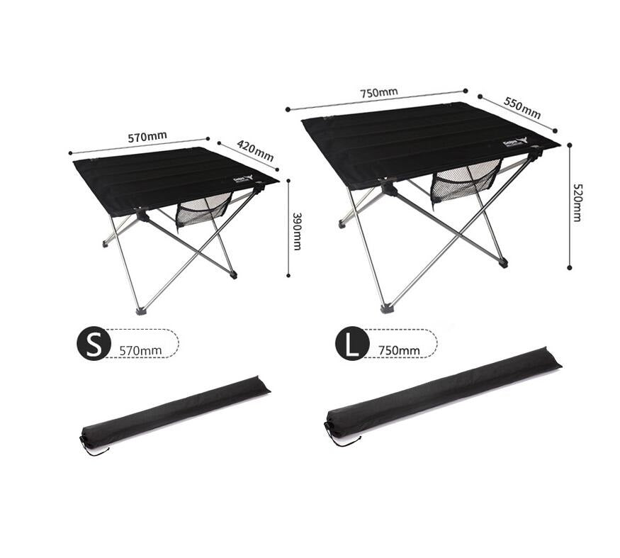 Flag Village Outdoor camping small folding table aviation light aluminum alloy portable picnic table