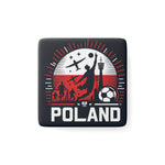 Flag Village Poland International Flag Magnet 2" x 2"