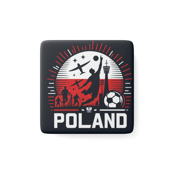 Flag Village Poland International Flag Magnet 2" x 2"