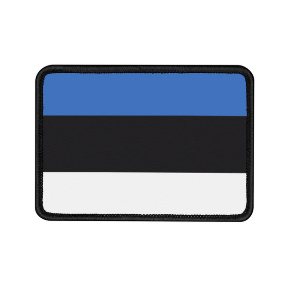 Flag Village Estonia State Flag Embroidered Iron-On Patch
