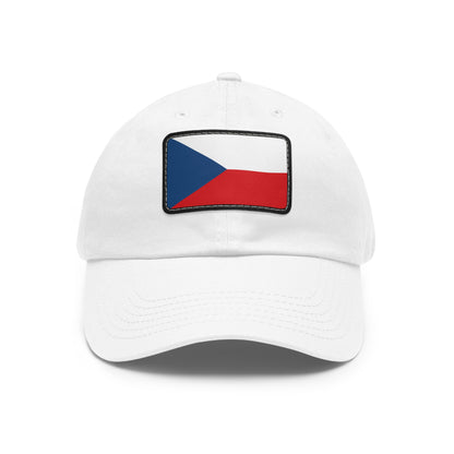 Flag Village Czech Republic Flag Hat Cap with Leather Patch
