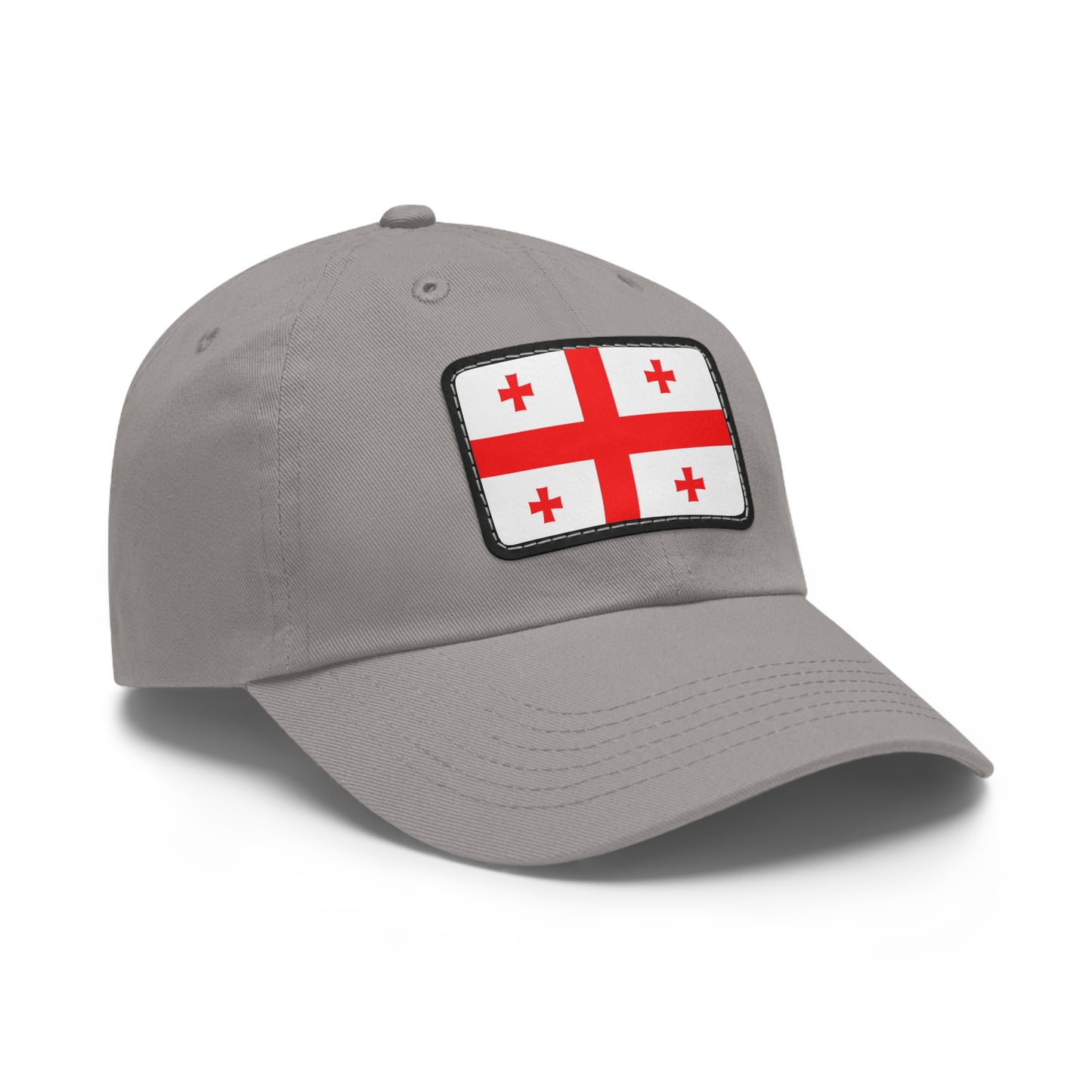 Flag Village Georgia Flag Hat Cap with Leather Patch