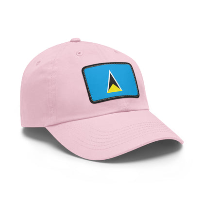 Flag Village Saint Lucia Flag Hat Cap with Leather Patch