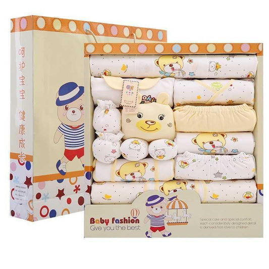 Flag Village Newborn Clothes 17-Piece Cotton Suit Gift Box