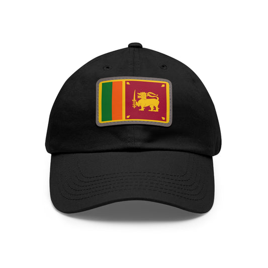 Flag Village Sri Lanka Islands Flag Hat Cap with Leather Patch